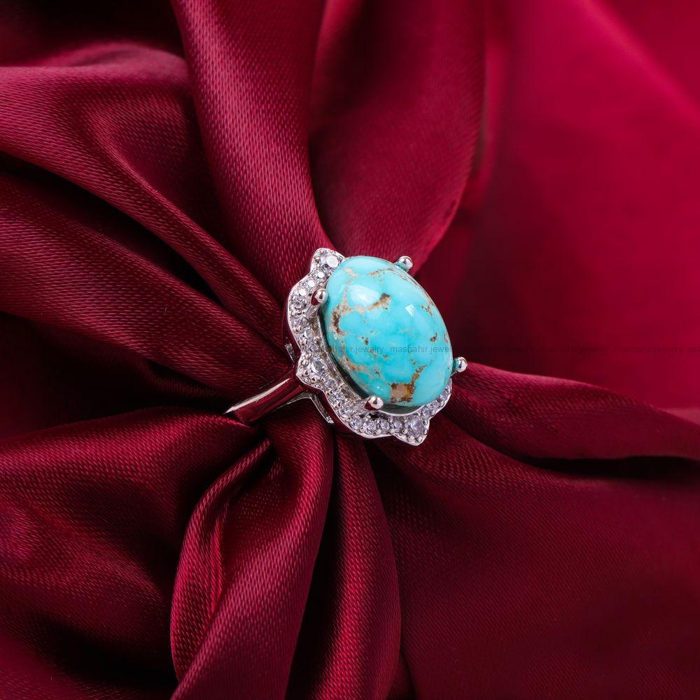 انگشتر فیروزه شجری زنانه کد 11143