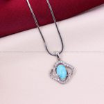 گردنبند فیروزه زنانه کد 11156