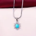 گردنبند فیروزه زنانه کد 11169