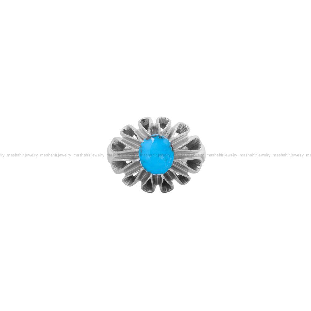 انگشتر فیروزه عجمی مردانه کد 10837