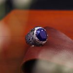 انگشتر ياقوت کبود مردانه کد 10500