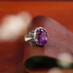 انگشتر آمیتیست مردانه کد 10502