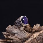 انگشتر ياقوت کبود مردانه کد 10505