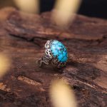 انگشتر فیروزه شجری مردانه کد 10605