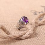 انگشتر آمیتیست مردانه کد 10611