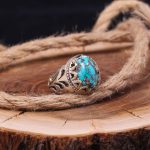 انگشتر فیروزه شجری مردانه کد 10695