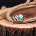 انگشتر فیروزه عجمی مردانه کد 10696