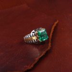 انگشتر زمرد سنتاتیک مردانه کد 10790