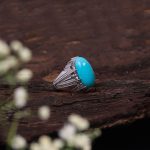 انگشتر فیروزه عجمی مردانه کد 10808