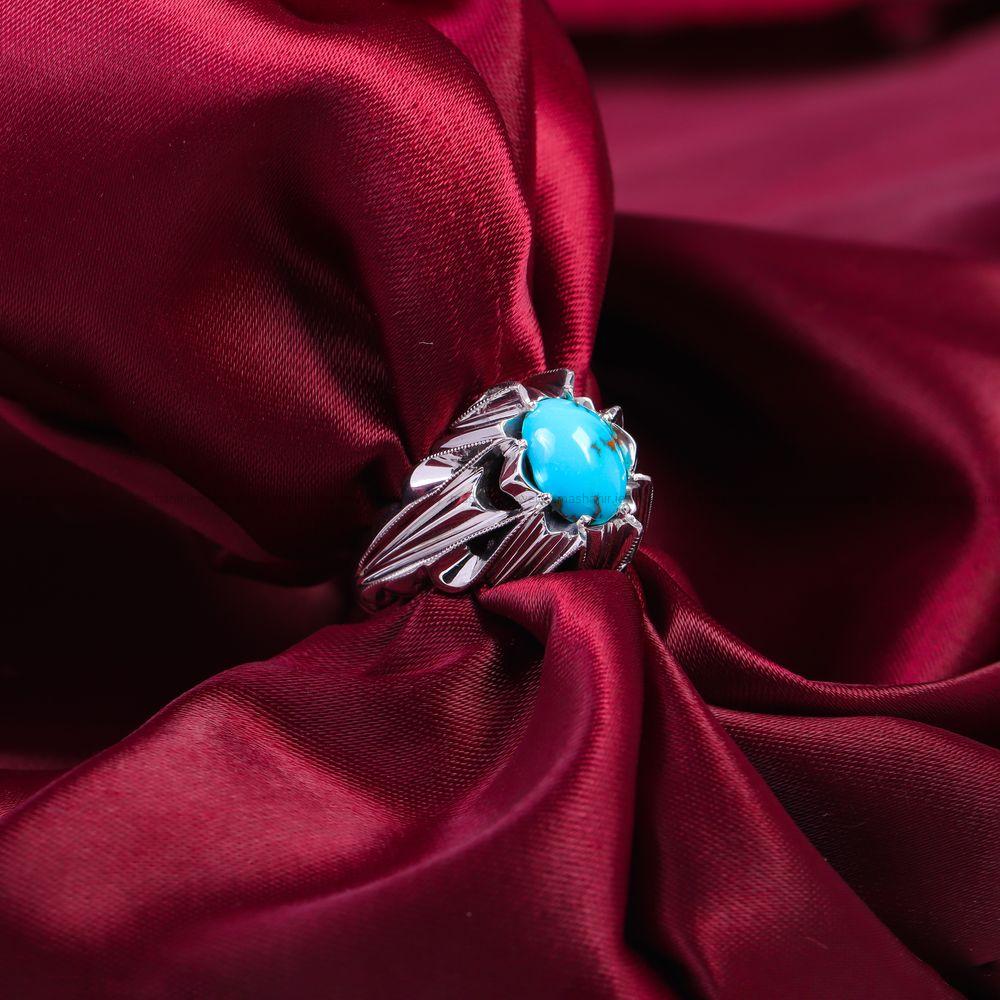 انگشتر فیروزه شجری مردانه کد 10811