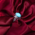 انگشتر فیروزه عجمی مردانه کد 10823