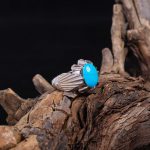 انگشتر فیروزه عجمی مردانه کد 10834