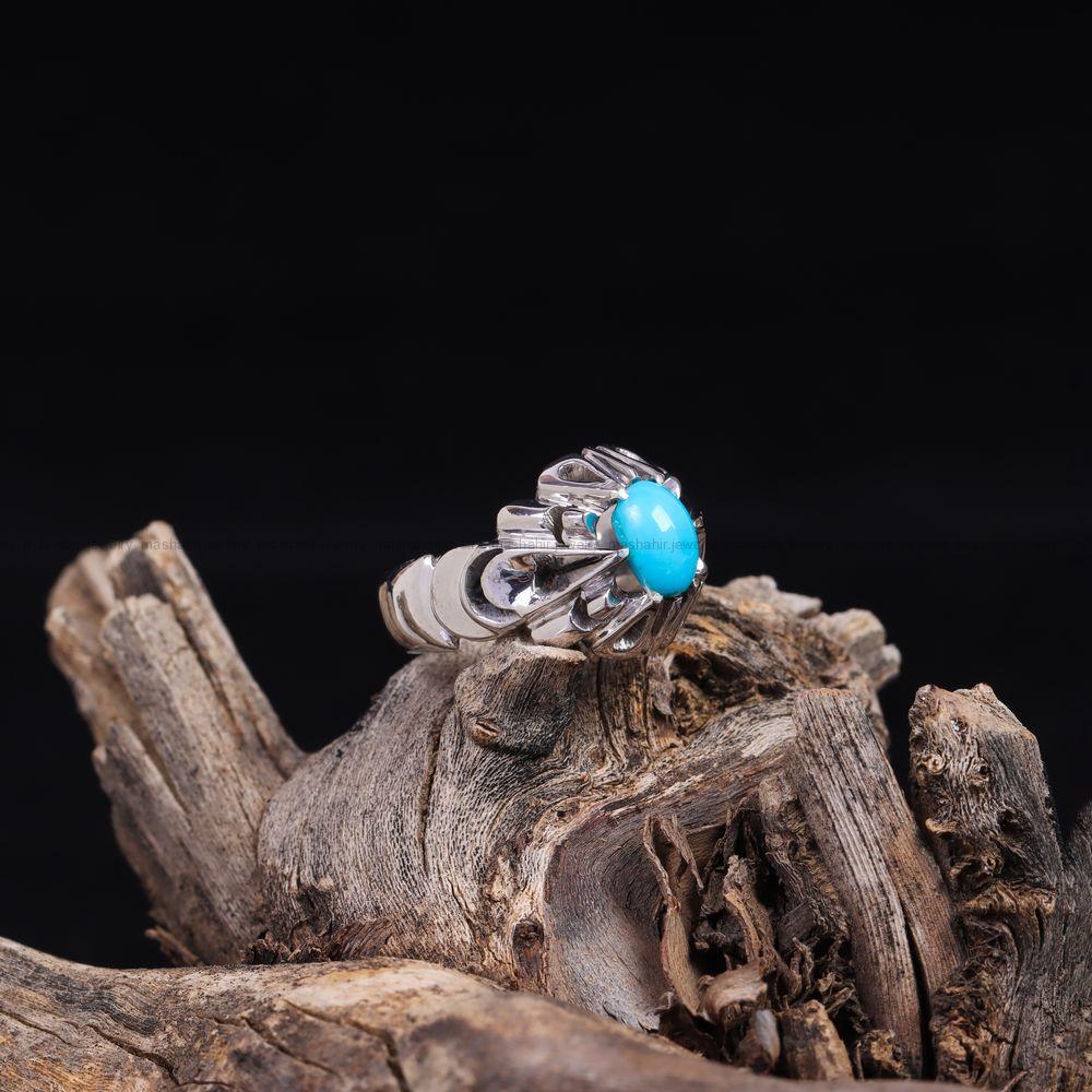 انگشتر فیروزه عجمی مردانه کد 10836