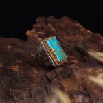 انگشتر فیروزه شجری مردانه کد 10964