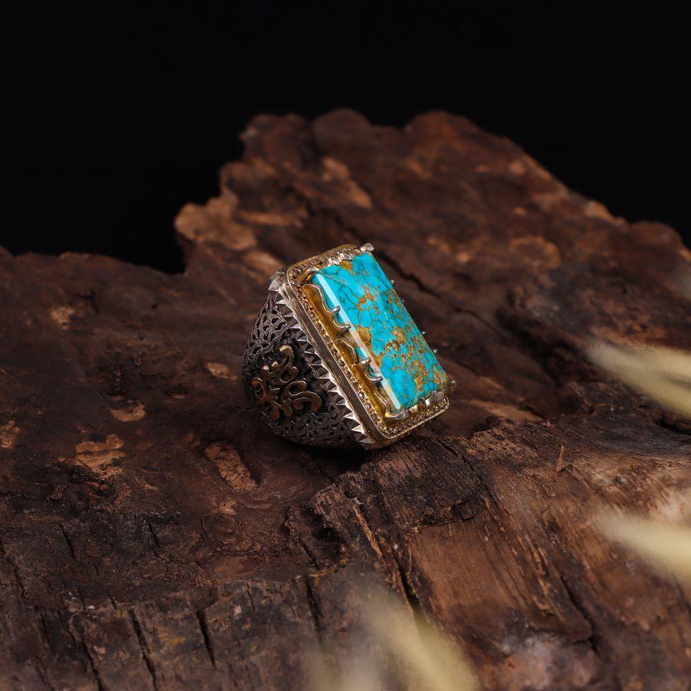 انگشتر فیروزه شجری مردانه کد 10964