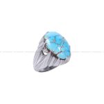 انگشتر فیروزه شجری مردانه کد 11686
