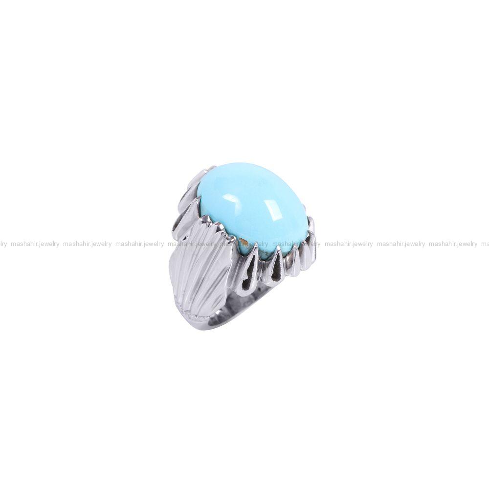 انگشتر فیروزه عجمی مردانه کد 11698