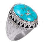 انگشتر فیروزه شجری مردانه کد 11914