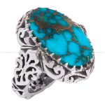 انگشتر فیروزه شجری مردانه کد 12015