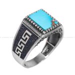 انگشتر فیروزه شجری مردانه کد 12027