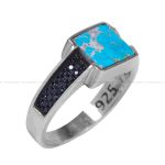 انگشتر فیروزه شجری مردانه کد 12035