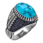 انگشتر فیروزه شجری مردانه کد 12049