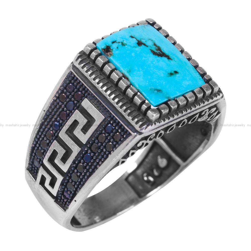 انگشتر فیروزه شجری مردانه کد 12053