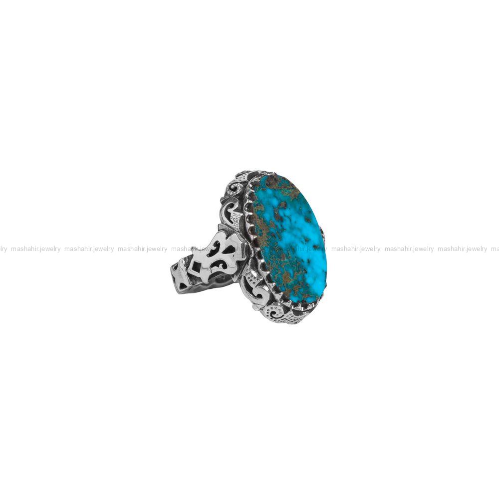 انگشتر فیروزه شجری مردانه کد 11675