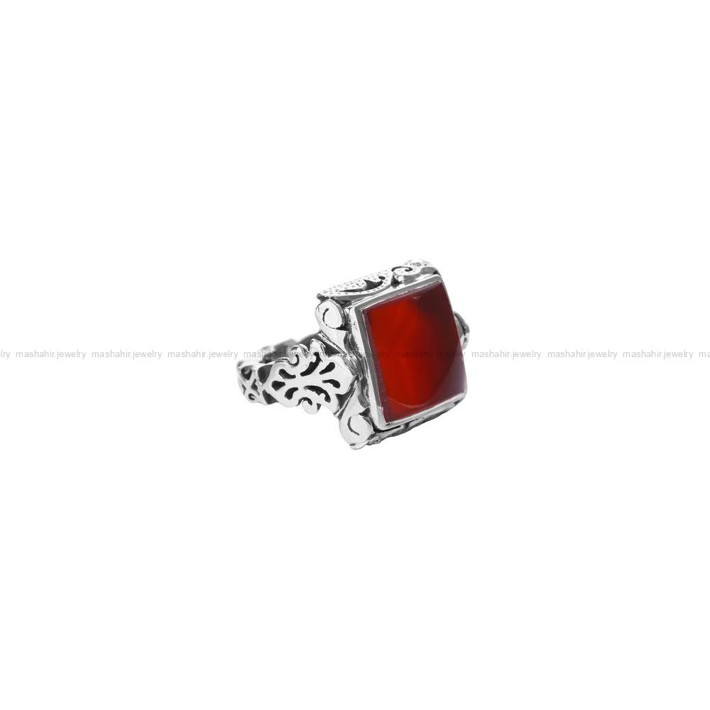 انگشتر عقیق یمن مردانه کد 11685