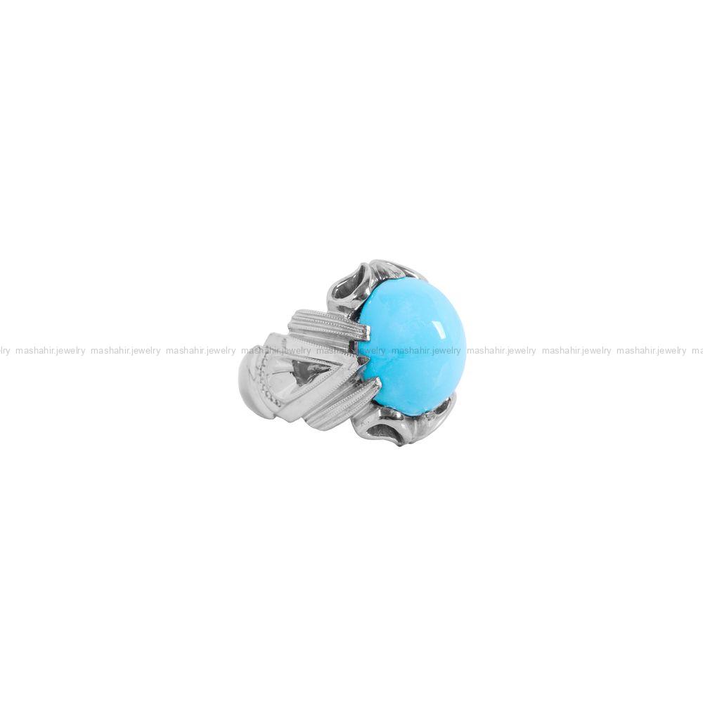 انگشتر فیروزه عجمی مردانه کد 11719