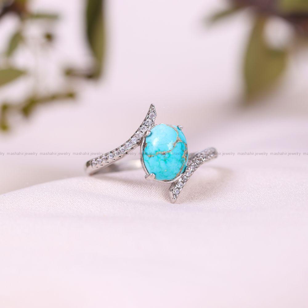 انگشتر فیروزه شجری زنانه کد 11440