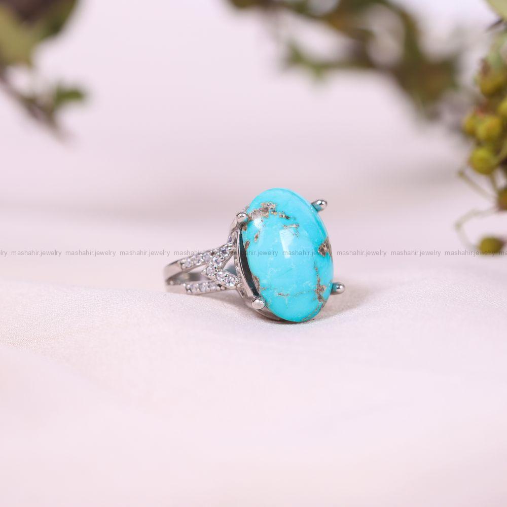 انگشتر فیروزه شجری زنانه کد 11452