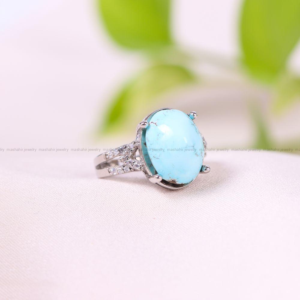 انگشتر فیروزه شجری زنانه کد 11627