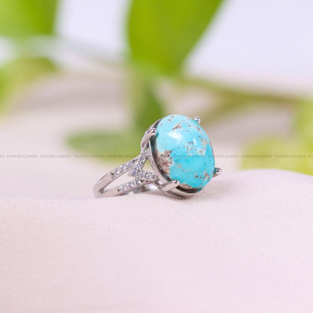 انگشتر فیروزه شجری زنانه کد 11629