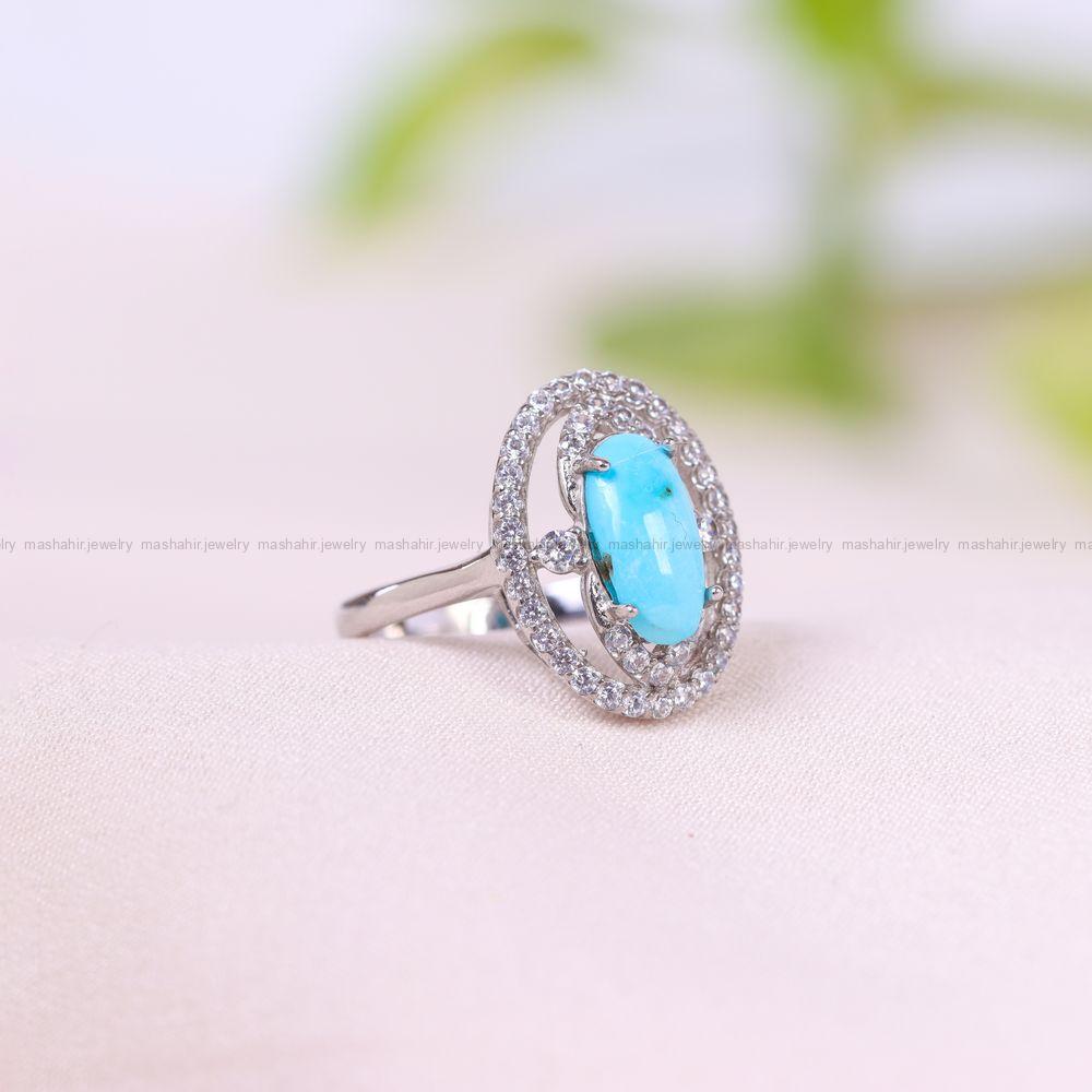 انگشتر فیروزه شجری زنانه کد 11632
