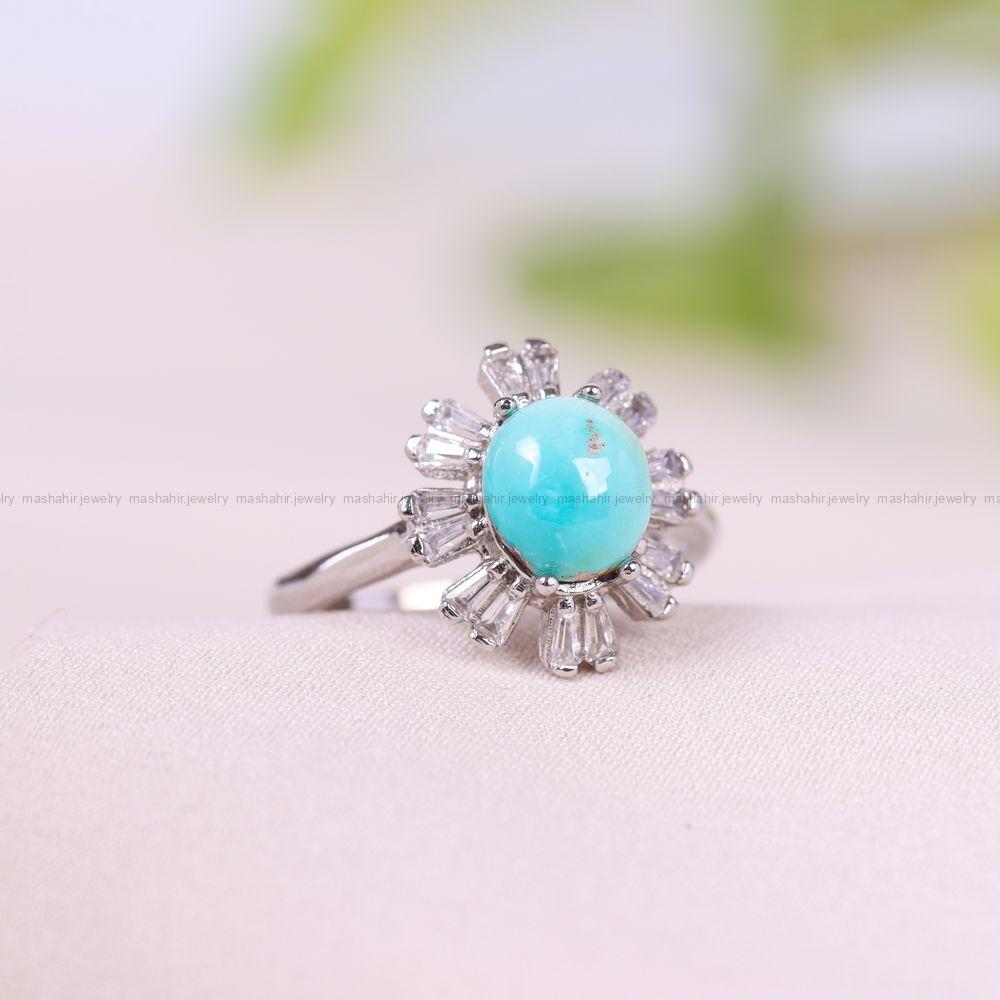 انگشتر فیروزه شجری زنانه کد 11633