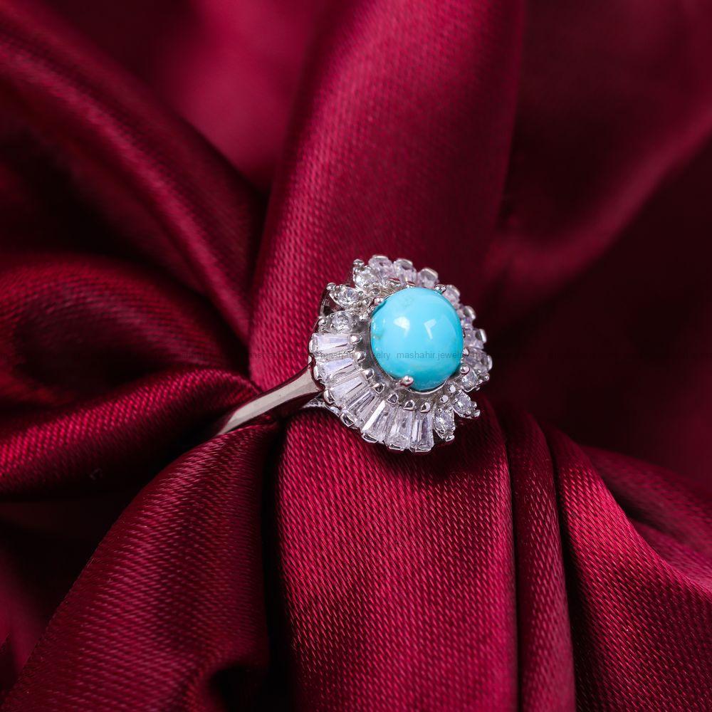انگشتر فیروزه شجری زنانه کد 11646