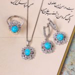 نیم ست فیروزه زنانه کد 11668