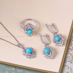 نیم ست فیروزه زنانه کد 11669