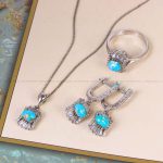 نیم ست فیروزه زنانه کد 11672