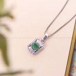 گردنبند زمرد زنانه کد 11755