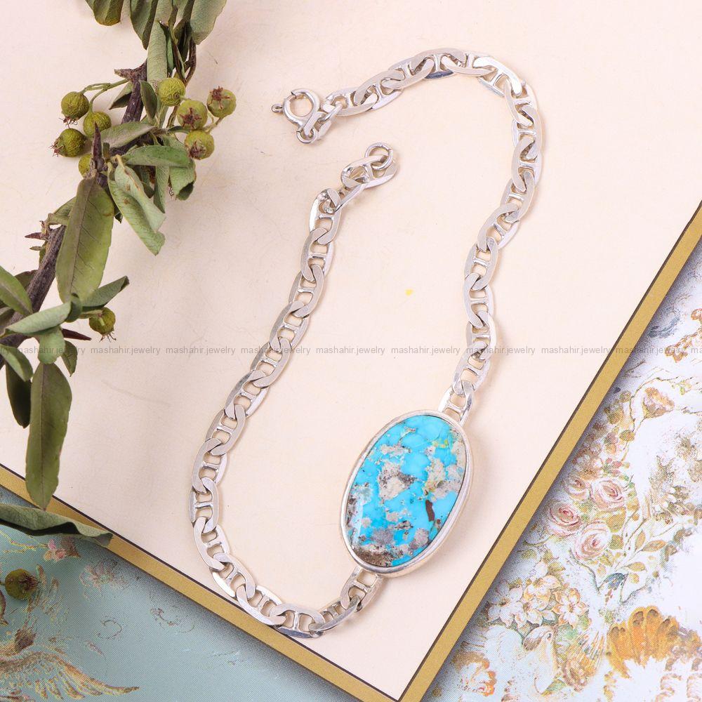 دستبند فیروزه زنانه کد 11756