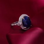 انگشتر یاقوت کبود زنانه کد 11779