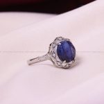 انگشتر یاقوت کبود زنانه کد 11781