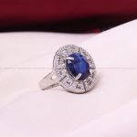 انگشتر یاقوت کبود زنانه کد 11783