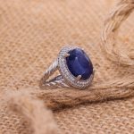 انگشتر یاقوت کبود زنانه کد 11790