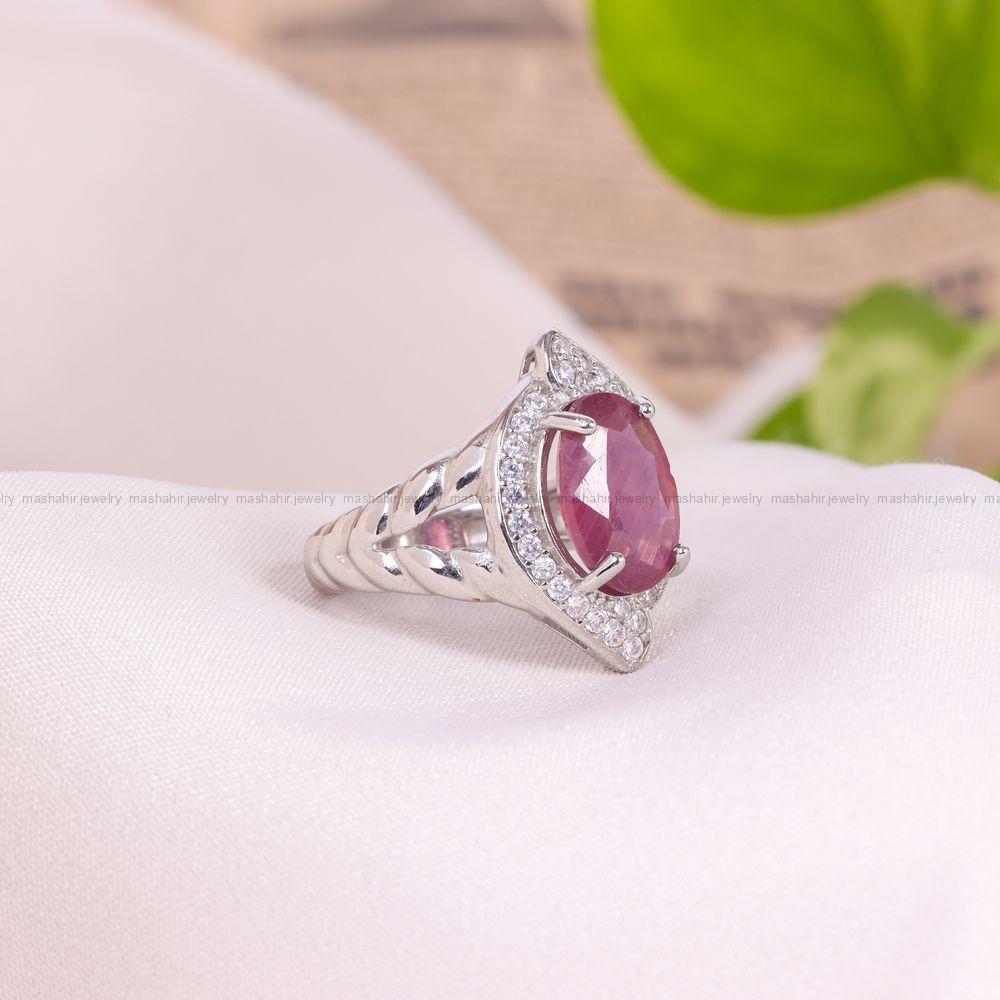 انگشتر یاقوت سرخ زنانه کد 11814