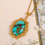 گردنبند فیروزه زنانه کد 12150