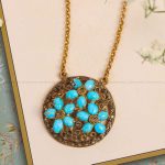 گردنبند فیروزه زنانه کد 12153