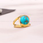 انگشتر فیروزه شجری زنانه کد 12165